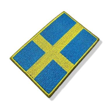 Imagem de BP0087T21 Bandeira Suécia Patch Bordado Termo Adesivo - BR44