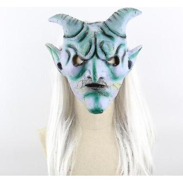 Imagem de Máscara de festa à fantasia de Halloween Scary Funny Silver Horn King 