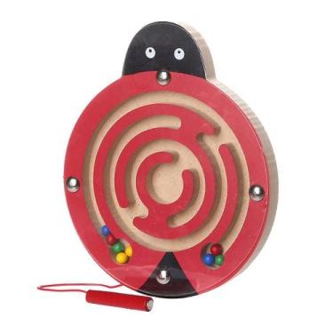 Imagem de Magnetic Maze Toy Kids Wooden Game Toy Wooden Intellect - Gloome Store