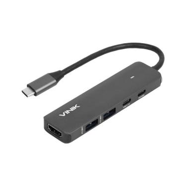Imagem de Hub Usb Type C 5 Em 1 - 2x Usb 3.0 + Hdmi 4k + Type C Pd...