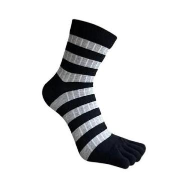 Imagem de Meias Curtas De Algodão Listradas Respiráveis Para Homens, Para Negóci