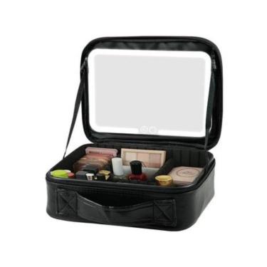 Imagem de Necessaire com Alça e Espelho Para Maquiagens e Cosméticos