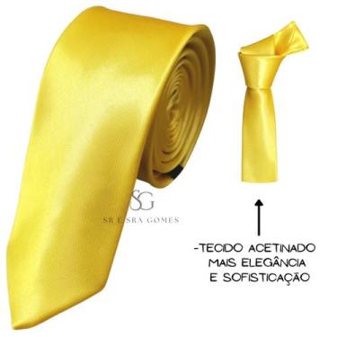 Imagem de Gravata Slim E Semi Slim Modernas Em Cetim Para Padrinhos Alta Qualida