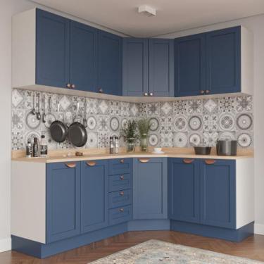 Imagem de Cozinha Modulada 6 Peças com Tampo 3 Aéreos e 3 Balcões Arizona CabeCa