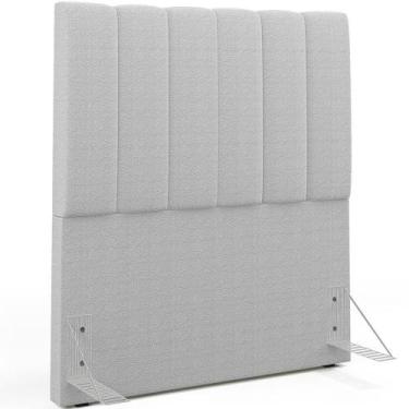 Imagem de Cabeceira Cama Box Solteiro 100cm Dália W01 Bouclê Cinza - LYAM DECOR