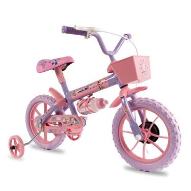 Imagem de Bicicleta Infantil Com Rodinhas Aro 12 Amy Lilás e Rosa Verden Bikes