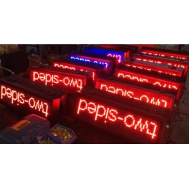 Imagem de GOWE Tela móvel LED cor vermelha, dois lados, programa de teclado IR, dois lados, passo...