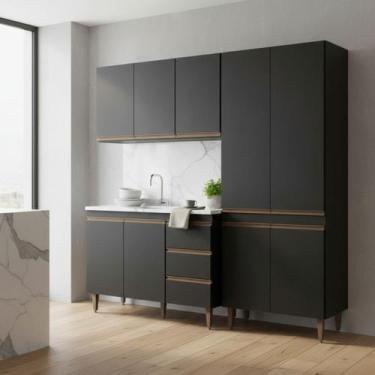 Imagem de Armário de Cozinha Modulada Compacta 3 peças 2,00m Essenza Móvel na Ca