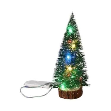 Imagem de Mini Árvore De Natal Artificial Com Luzes LED Para Decoração De Mesa F