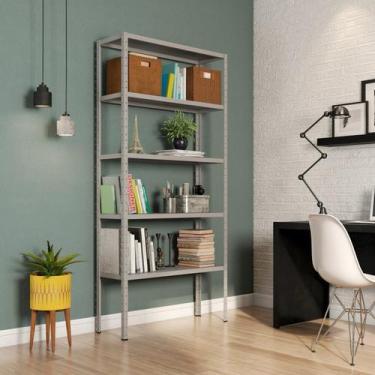 Imagem de Estante de Aço para Escritório Área de Serviço 4 Prateleiras 30cm Geno