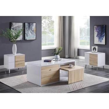 Imagem de Mesa final Yardlio Tianjin White High Gloss Contemporary