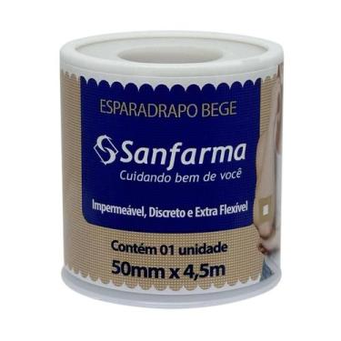 Imagem de Esparadrapo Impermeavel Bege Sanfarma 50mm x 4,5m 24 Unid