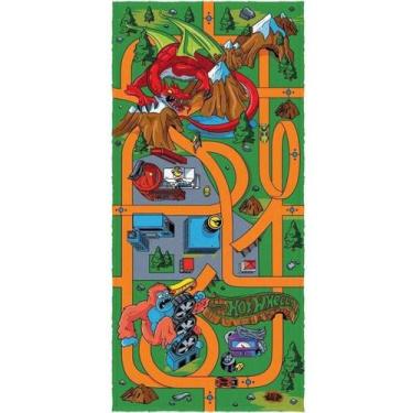 Imagem de Toalha de Banho Felpuda Infantil 60cm x 1,20cm Lepper - Hot Wheels Flo