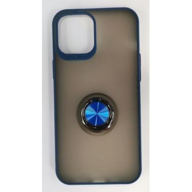 Imagem de Capa Capinha iphone 12 pro max tela 6.7 C/ anel Dedos lisa - sem, azul