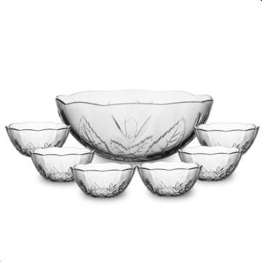 Imagem de Jogo De Sobremesa Tigela Bowl 7 Peças Em Vidro Desenhado - sigullar