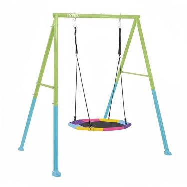 Imagem de Balanço Infantil de Jardim Individual Tipo Disco 44111 com Barras Estabilizadoras Verde 50kg Intex