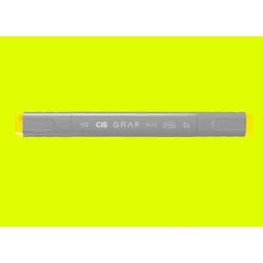 Imagem de Marcador Cis Graf Duo Brush - avulso, 123 - Fluorescent Yellow
