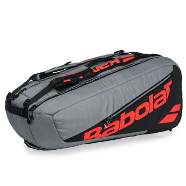 Imagem de Raqueteira Babolat Pure Strike 2025 X6 para 6 Raquetes com Compartimentos Térmicos Cinza