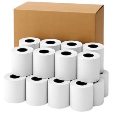 Imagem de 2 cx bobina termica 80x40 cupom fiscal branca pdv c/ 30 un - E A COSTA