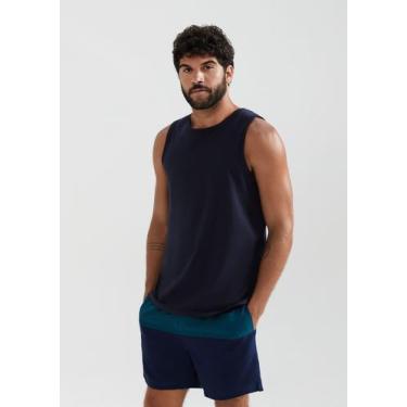 Imagem de Regata Básica Masculina World, XG, Azul escuro