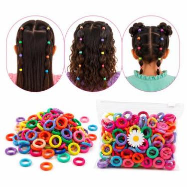Imagem de Kit 100 Xuxinhas infantil elastico de cabelo Confortável Macios com sa