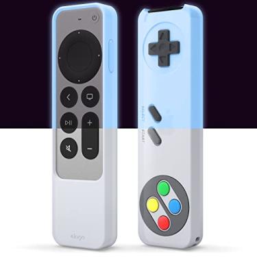 Imagem de elago Capa R4 Retro compatível com Apple TV 4K Siri Remote 2022 3ª geração, compatível com Apple TV Siri Remote 2ª geração 2021 - Design de controlador clássico [não funcional] (azul Nightglow Blue)