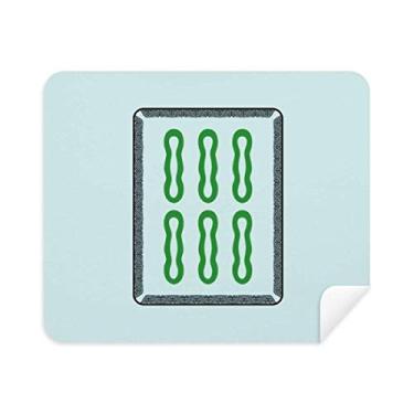 Imagem de Pano de limpeza Mahjong Bamboo Bar 6 azulejos padrão limpador de tela 2 peças tecido de camurça