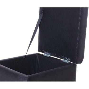 Imagem de Puff Baú Porta Objetos Suede 40x40cm