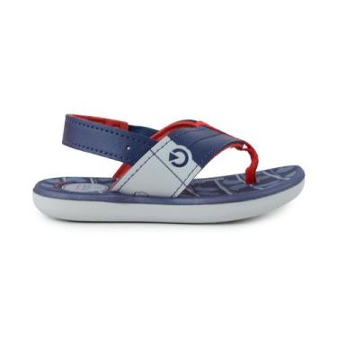 Imagem de Chinelo Infantil Masculino Cartago Mini Dedo Azul - 11559