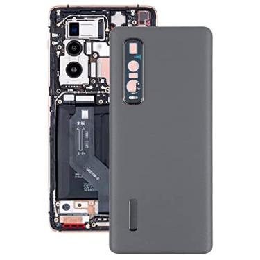 Imagem de YUNCHAO Acessórios telefônicos Capa traseira da bateria em couro original para OPPO Find X2 Pro CPH2025 PDEM30 Substituição do telefone celular