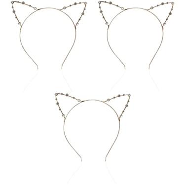 FOMIYES Tiara De Tiara Acessórios Para Gatinho Acessórios Para Fone De  Ouvido Cocar De Orelha De Animal Cocar Orelhas De Gato Cosplay Tiara De  Gato