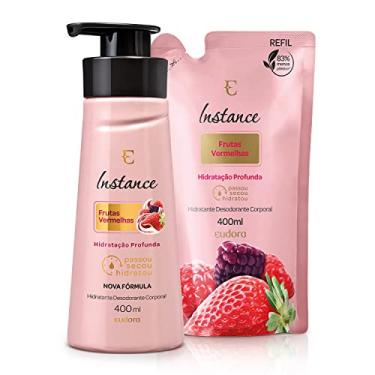 Imagem de Eudora Kit Instance Frutas Vermelhas: Hidratante Corporal 400ml + Refil 400ml
