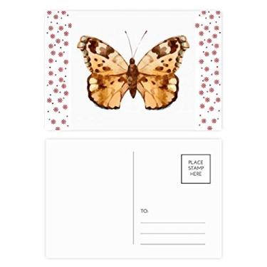 Imagem de Borboleta com asas marrons Natal flor celebração postal cartão postal bênção