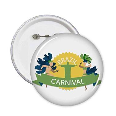 Imagem de Broche de carnaval Mount Corcovado Hula Brasil, broches de carnaval, botão, decoração de acessórios, 5 peças