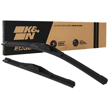 Imagem de K&N Lâminas de limpador EDGE: desempenho para todos os climas, contato superior do para-brisa, tecnologia de limpeza sem riscos: 61 cm + 48 cm (pacote com 2)