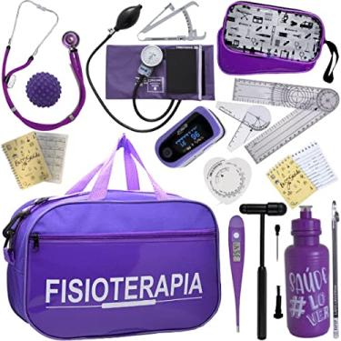 Imagem de Kit Bolsa Fisioterapia Acadêmico Goniômetro Martelo Buck Fita Antropométrica Completo Pa Med