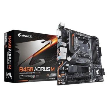 Placa-mãe Gigabyte para Amd Am4 B450 Aorus M 4x Ddr4 Matx