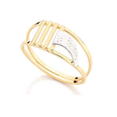 Imagem de Anel Folheado Ouro Rommanel Aro Largo Rhodium Vazado 510001