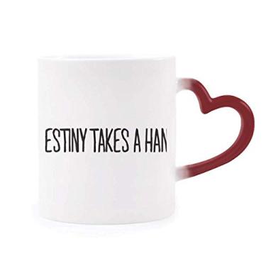 Imagem de Caneca Destiny Takes A Hand sensível ao calor Caneca vermelha que muda de cor