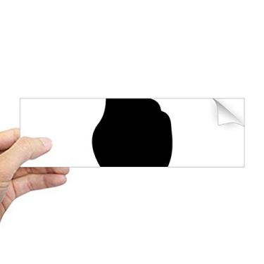 Imagem de DIYthinker Um gesto silhueta padrão retangular para-choque adesivo notebook janela decalque