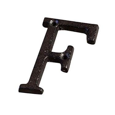 Imagem de Número de placa de casa flutuante 3D de 7,6 cm, letra do alfabeto de metal número A a Z, placa personalizada de 0 a 9 para placa de porta personalizada caixa de correio de rua, metal de ferro fundido, montagem de parafuso, antiferrugem