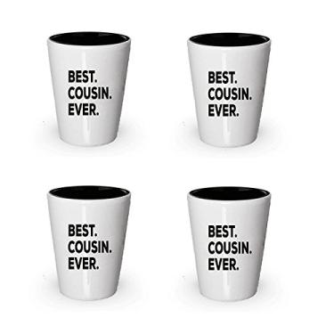 Imagem de Best Cousin Shot Glass - Favorite I Love My Cousin - 1 - Melhores presentes para primos - Para mulheres, homens, crianças, bebês, novos adultos - My Cousin - Combinando Big Little Best Friend - Special Birthday Christmas Cool (4)