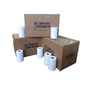 Imagem de 90 Rolos - Bobina Térmica 80x40 Branca P/Cupom Fiscal Pdv Ecf