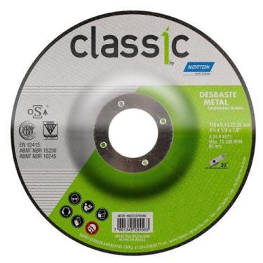 Imagem de Disco De Desbaste Norton 4.1/2P Classic Bda600 115X6,4X22,23mm Embalag