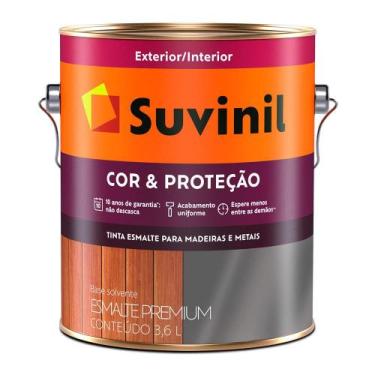 Imagem de Tinta Esmalte Premium Brilhante Cor & Proteção Gelo 3,6 Litros - Suvin