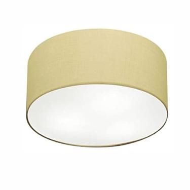 Imagem de Plafon Painel Sobrepor Cúpula Tecido 50x21 cm, Vivare Iluminação, Plafon3048 LA, Algodão Cru, Médio