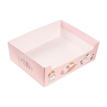 Imagem de Bothyi Caixa de areia descartável para gatos, vaso sanitário antiaderente, caixa de areia para animais de estimação, comadre, bandeja de areia para animais