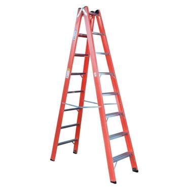Imagem de Escada em Fibra Tesoura Dupla 8 Degraus 2,40m WBertolo