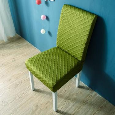 Imagem de YOCOVER Capa de cadeira de jantar à prova d'água conjunto de 6 4 2 capas elásticas para cadeira de jantar jacquard cozinha parsons capas protetoras de cadeira (Matcha, 6)