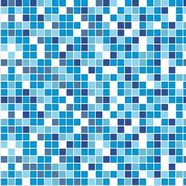 Imagem de Papel De Parede Adesivo Pastilha Banheiro Tons De Azul 10m